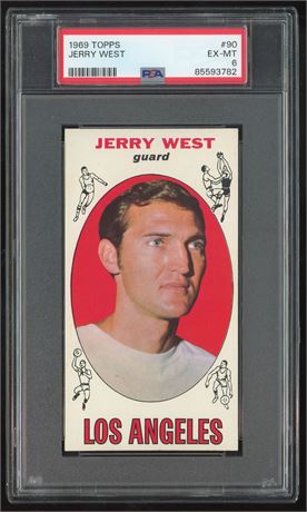 1969 Topps #90 Jerry West PSA 6 EXMT