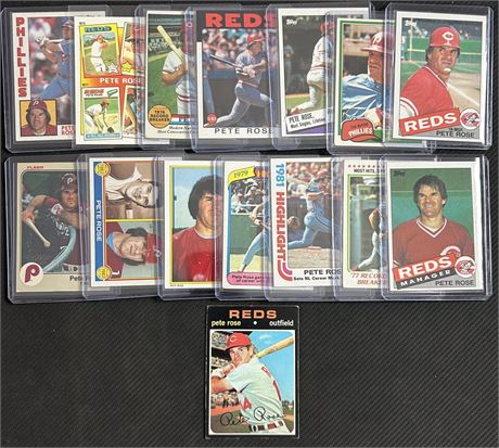1971-1986 Pete Rose Lot (14) (READ)