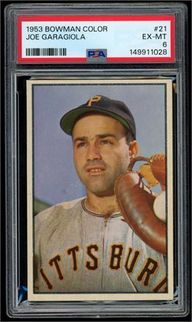 1953 Bowman Color #21 Joe Garagiola PSA 6 EXMT