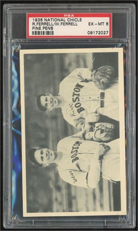 1936 National Chicle R. Ferrell/W. Ferrell Fine Pens PSA 6 EXMT