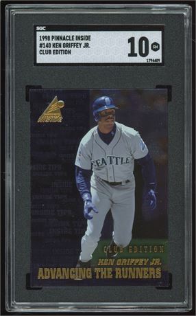 1998 Pinnacle Inside #140 Ken Griffey Jr Club Edition SGC 10 GEM MINT