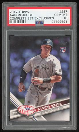 2017 Topps #287 Aaron Judge RC Complete Set Exclusive PSA 10 GEM MINT