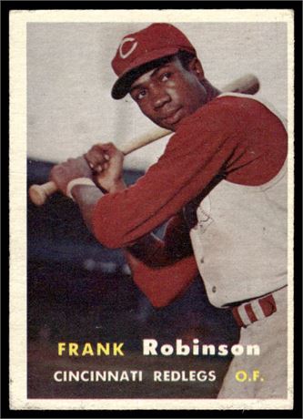 1957 Topps #35 Frank Robinson Low Grade (Paper Loss)