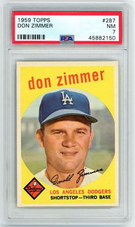1959 Topps #287 Don Zimmer PSA 7 NM