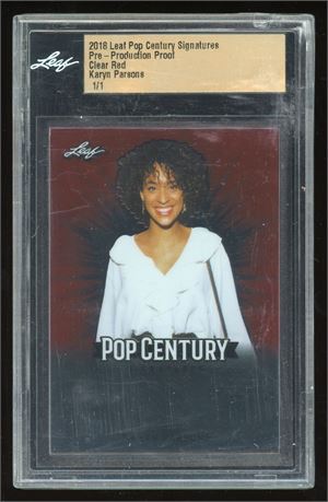 2018 Leaf Pop Century Signatures Pre-Production Proof Karyn Parsons 1/1