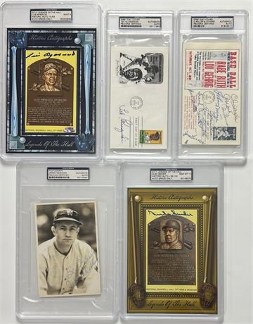 PSA Auto Lot (5) 2011 Legends of the Hall, First Day Cover, and Photo (READ)