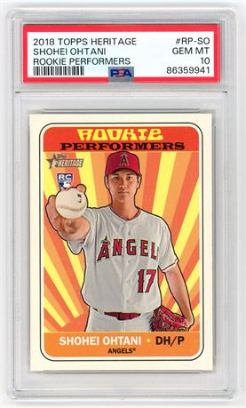 2018 Topps Heritage Shohei Ohtani Rookie Performers PSA 10 GEM MINT