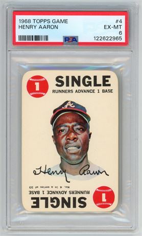 1968 Topps Game #4 Hank Aaron PSA 6 EXMT