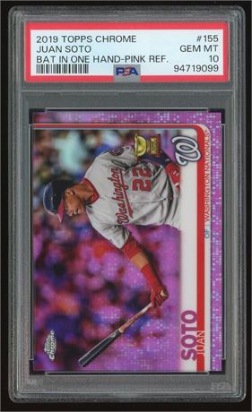 2019 Topps Chrome #155 Juan Soto All-Star RC Pink REF PSA 10 GEM MINT