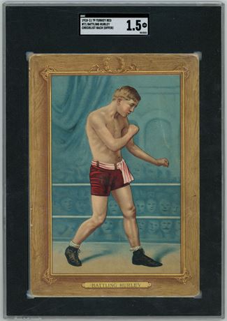 1910-11 T9 Turkey Red #71 Battling Hurley Checklist Back (Offer) SGC 1.5 FAIR