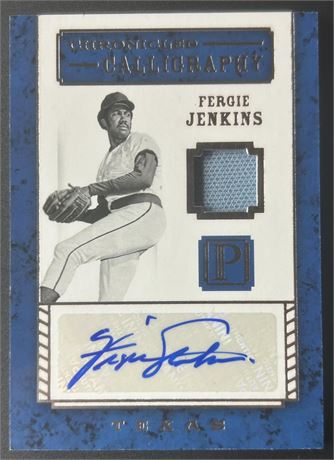 2016 Pantheon Chronicled Calligraphy Fergie Jenkins Patch Auto 33/199