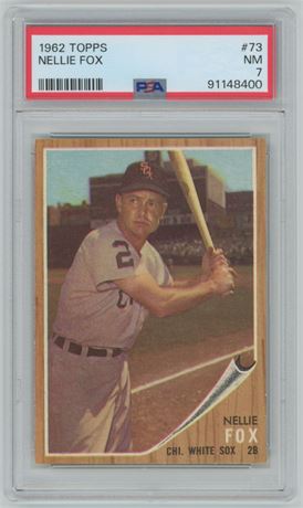 1962 Topps #73 Nellie Fox PSA 7 NM