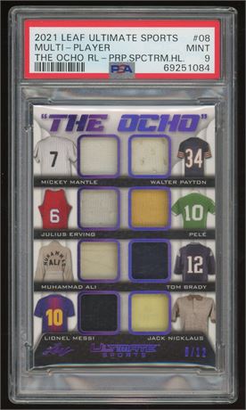 2021 Leaf Ultimate Sports #08 "The Ocho" Multi-Sport 8 GUPatches 6/12 (READ)