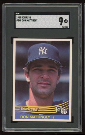 1984 Donruss #248 Don Mattingly RC SGC 9 MINT Sharp