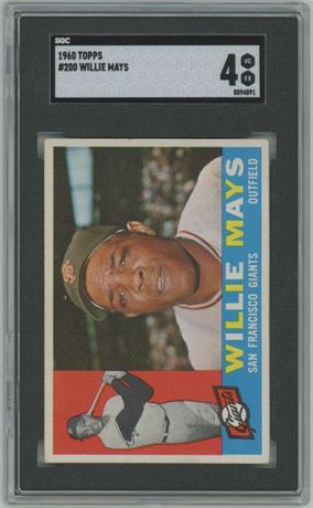 1960 Topps #200 Willie Mays SGC 4 VGEX
