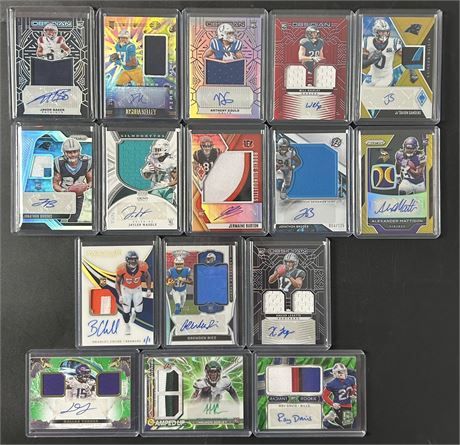 2019-2025 Football Lot (16) All Numbered Patch Autos