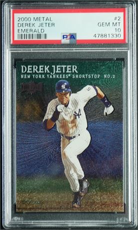 2000 Metal #2 Derek Jeter Emerald PSA 10 GEM MINT Pop 8