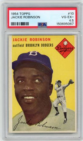 1954 Topps #10 Jackie Robinson PSA 4.5 VGEX+