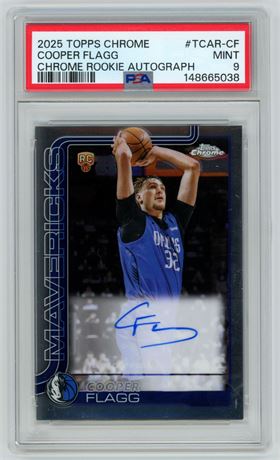 2025 Topps Chrome Cooper Flagg Chrome Rookie Autograph PSA 9 MINT