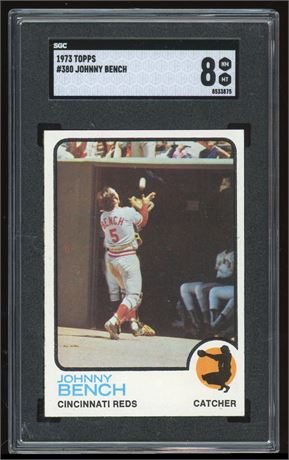 1973 Topps #380 Johnny Bench SGC 8 NMMT