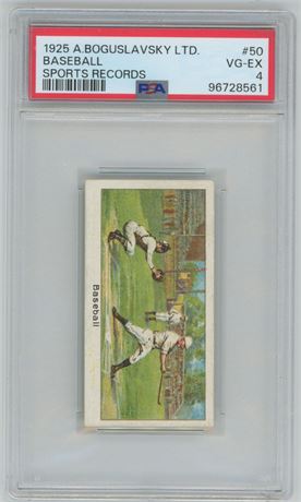 1925 A. Boguslavsky LTD. #50 George Sisler "Baseball" Sports Records PSA 4 VGEX