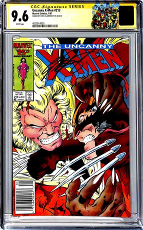 Uncanny X-Men #213 (1987) Signed by Chris Claremont CGC 9.6