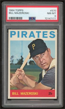 1964 Topps #570 Bill Mazeroski Hi# PSA 8 NMMT