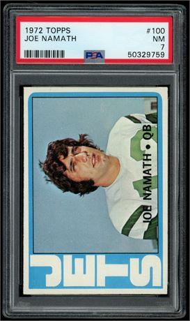 1972 Topps #100 Joe Namath PSA 7