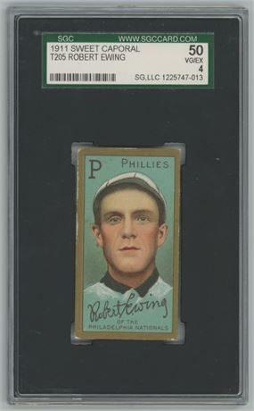 1911 T205 Sweet Caporal Robert Ewing SGC 4 VGEX