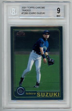 2001 Topps Chrome Traded Ichiro Suzuki RC BGS 9 MINT