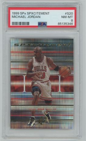 1999 SPx SPXcitement Michael Jordan PSA 8 NMMT
