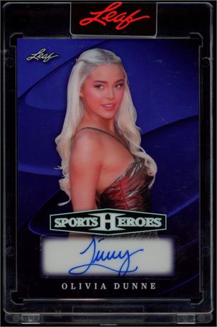 2026 Leaf Sports Heroes Oliva Dunne Autograph 4/8 Sealed
