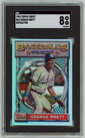 1993 Topps Finest #63 George Brett Refractor SGC 8 NMMT