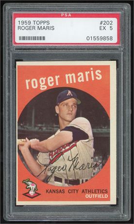 1959 Topps #202 Roger Maris PSA 5 EX