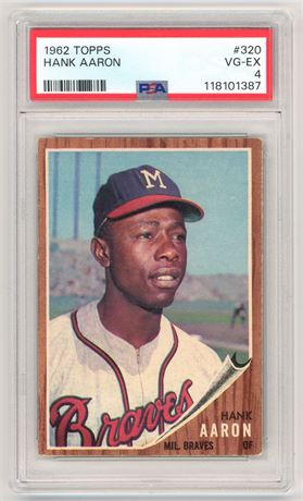 1962 Topps #320 Hank Aaron PSA 4 VGEX