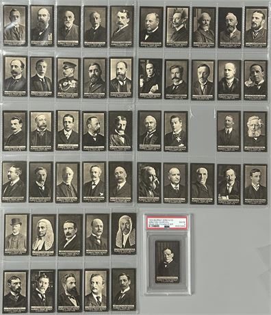 1909 Murry Sons Prominent Politicians Complete Set (1-50) w/ Churchill PSA 4