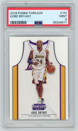 2018 Panini Threads #131 Kobe Bryant PSA 9 MINT