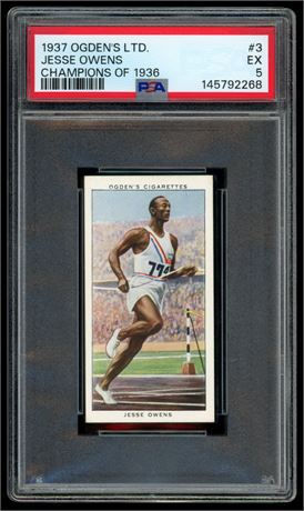 1937 Ogden's LTD #3 Jesse Owen's Champions of 1936 PSA 5 EX