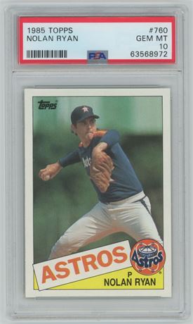 1985 Topps #760 Nolan Ryan PSA 10 GEM MINT
