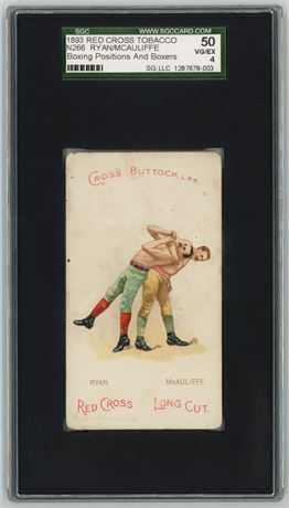 1893 N266 Red Cross Ryan/McAuliffe Boxing Positions & Boxers SGC 4 VGEX