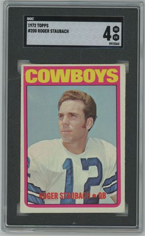1972 Topps #200 Roger Staubach RC SGC 4 VGEX