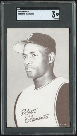 1962 Exhibits Roberto Clemente SGC 3 VG