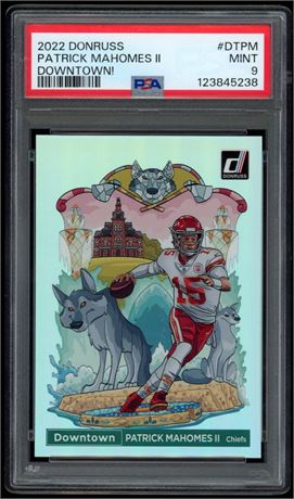 2022 Donruss Patrick Mahomes II Downtown! PSA 9