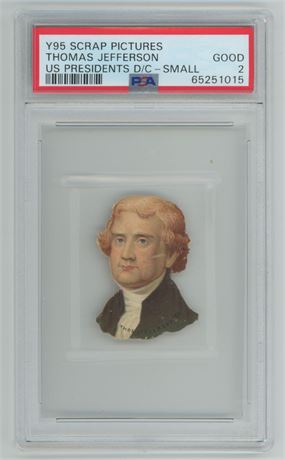 1888 Y95 Scrap Pictures Thomas Jefferson US Presidents D/C-Small PSA 2 GOOD