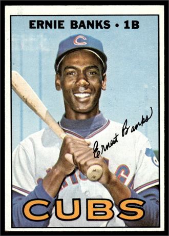 1967 Topps #215 Ernie Banks EX-EXMT