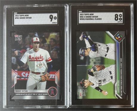 2022-23 Topps Now Shohei Ohtani SGC Graded Lot (2)