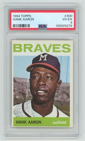 1964 Topps #300 Hank Aaron PSA 4 VGEX