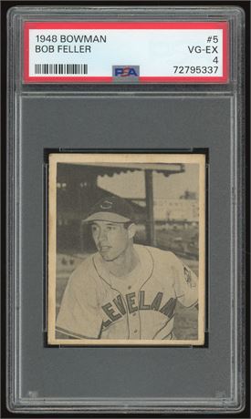 1948 Bowman #5 Bob Feller RC PSA 4 VGEX