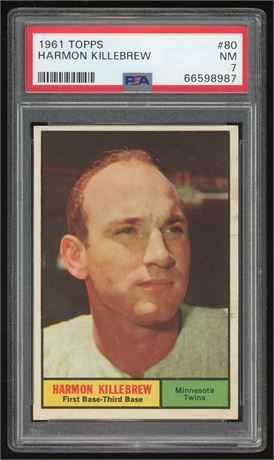 1961 Topps #80 Harmon Killebrew PSA 7 NM