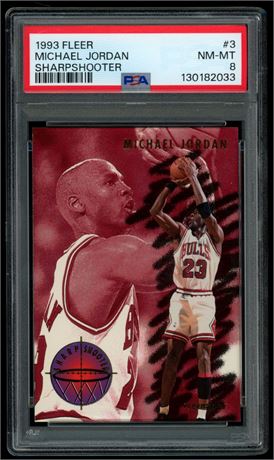 1993 Fleer #3 Michael Jordan Sharpshooter PSA 8